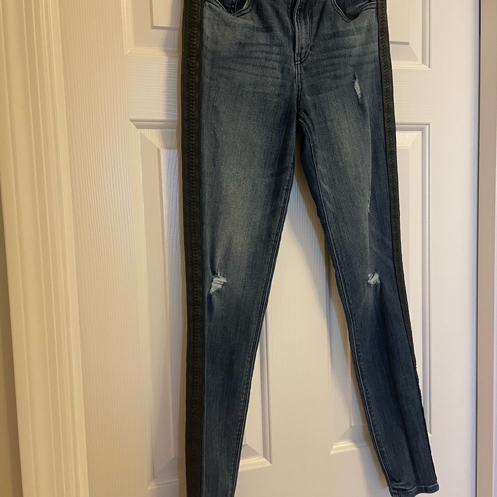 Express Dark Blue Women's Ankle High Rise Jean Legging